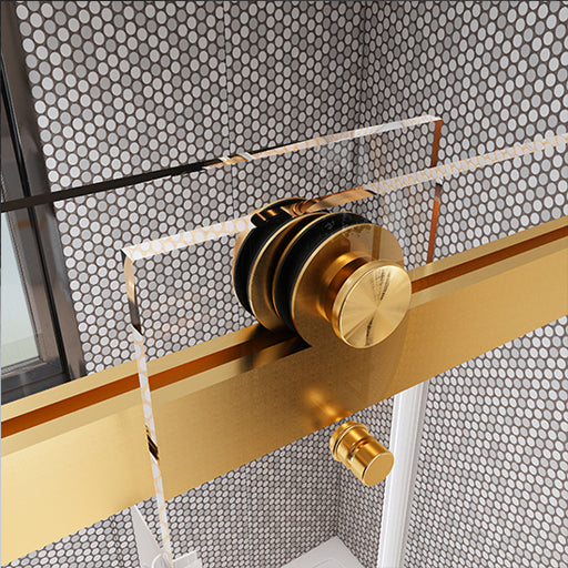 MCOCOD DS01 Double Sliding Frameless Glass Shower Door with Heavy Guide Rail