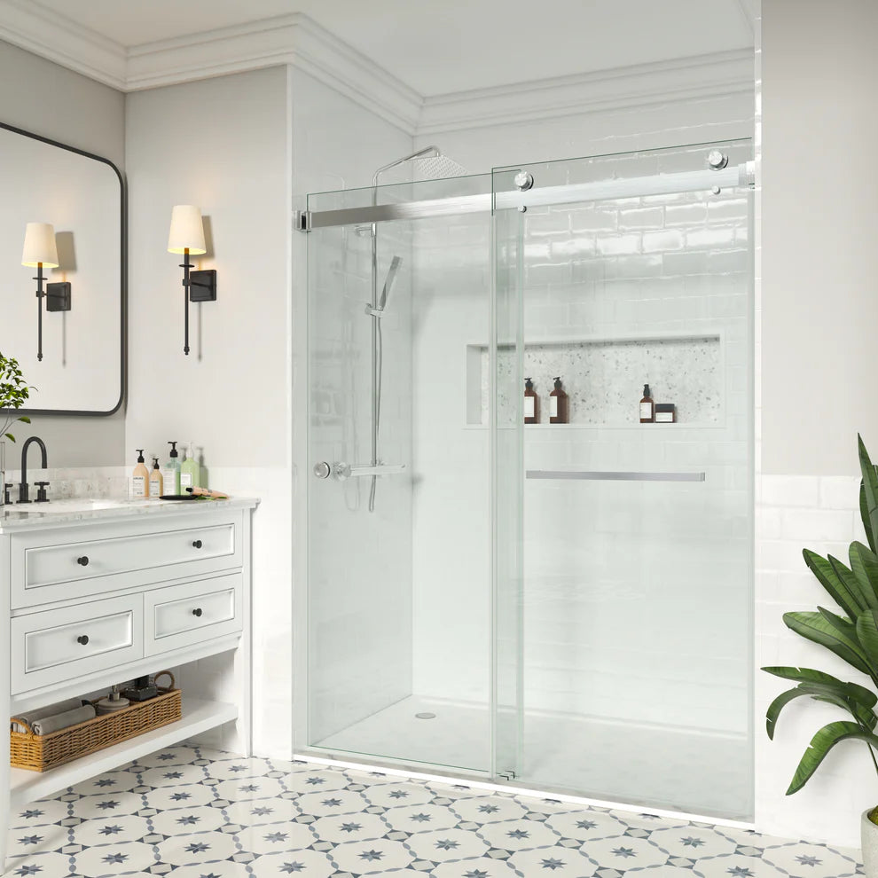 MCOCOD Double Sliding Frameless Glass Shower Door - DS02A
