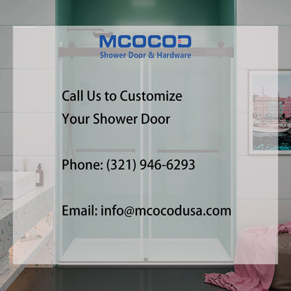 Customized MCOCOD DS13 Soft-Closing Double Sliding Frameless Shower Door