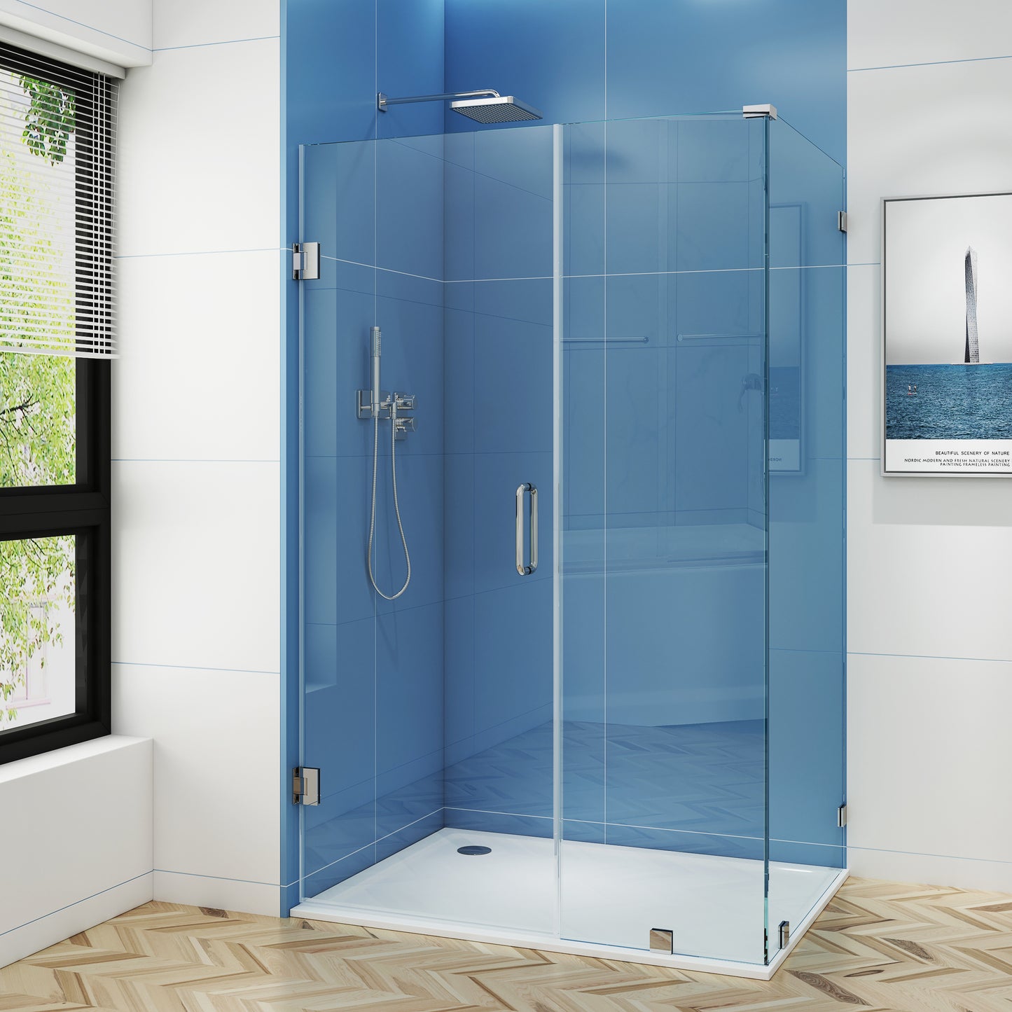 MCOCOD H06-01 Customize Frameless Rectangle Shower Enclosure