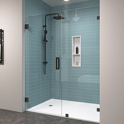 MCOCOD H06-02 Customize Frameless Swing Shower Door in Matte Black