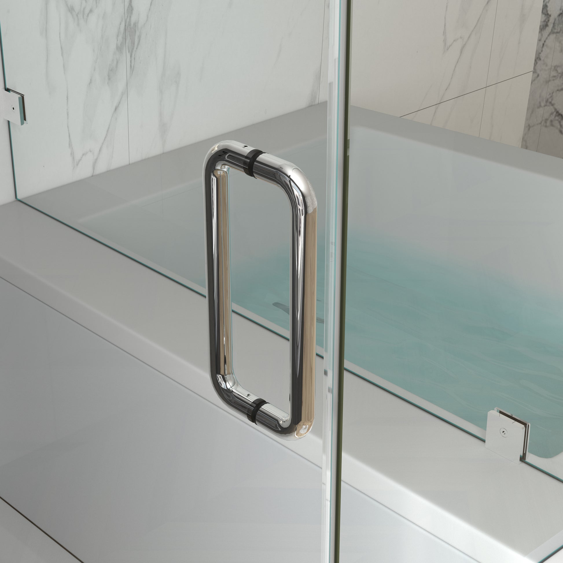 MCOCOD H06-01 Customize Frameless Rectangle Shower Enclosure with Handle Bars