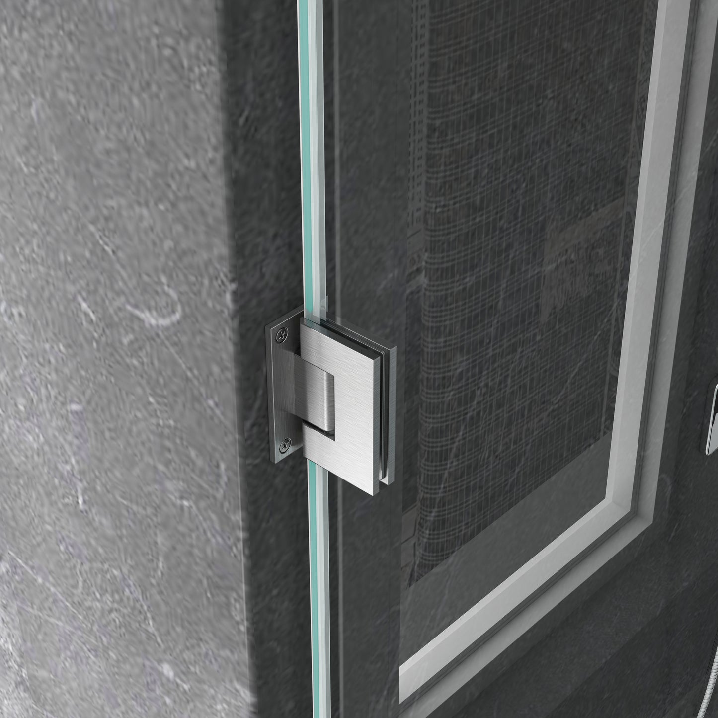 MCOCOD H06-04 Frameless Hinged Swing Glass Shower Door with Hinge Clamp