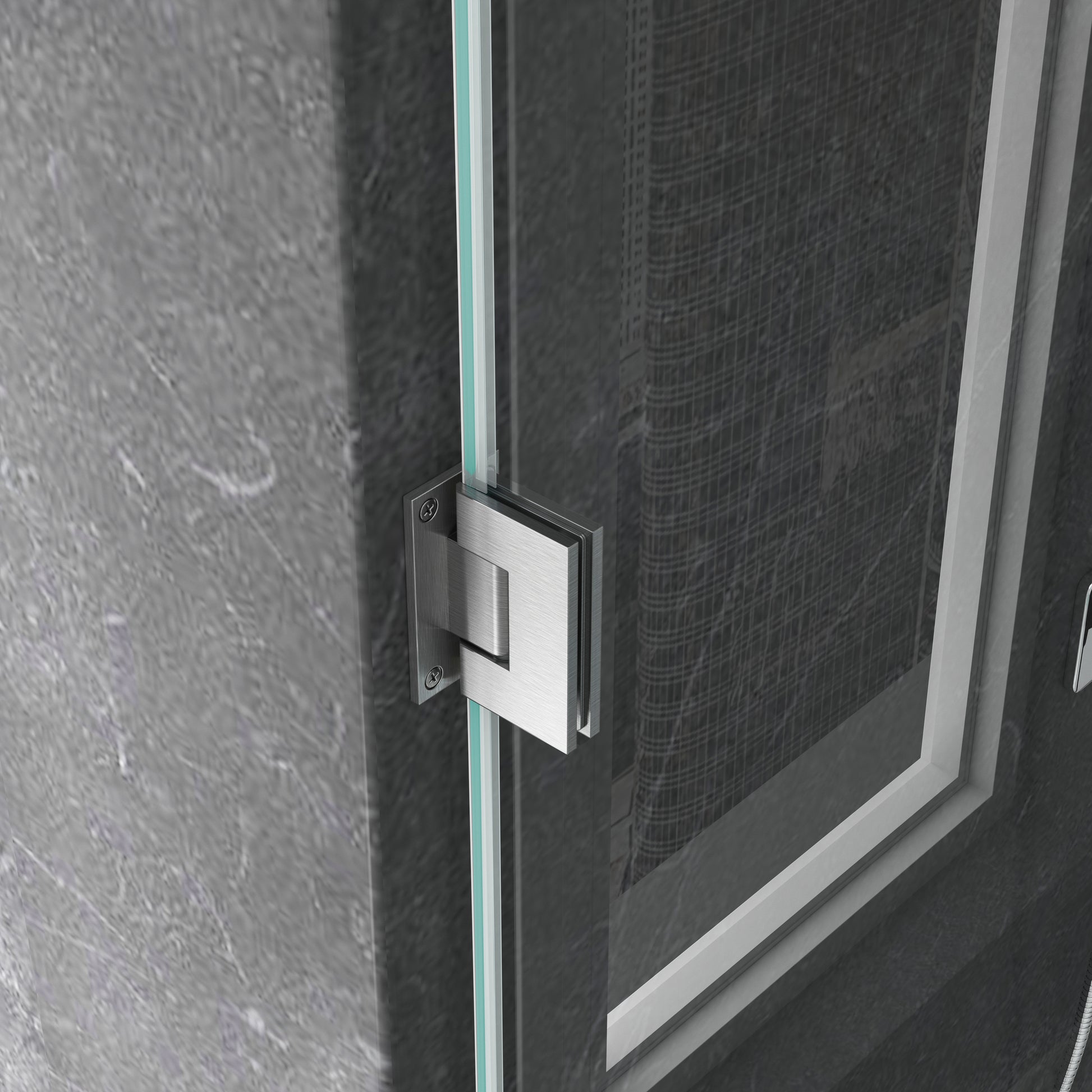 MCOCOD H06-04 Frameless Hinged Swing Glass Shower Door with Hinge Clamp