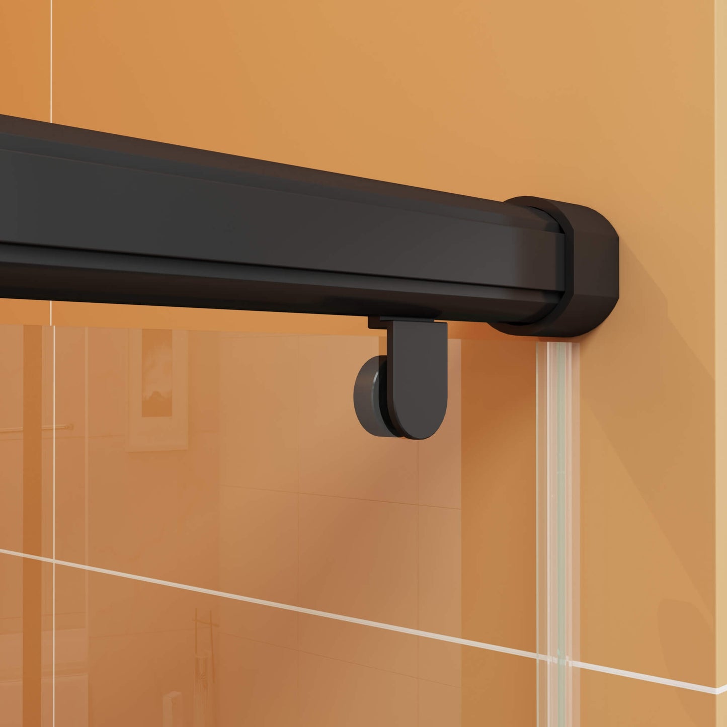 MCOCOD SS12 Soft-Closing Single Sliding Frameless Shower Door with Glass Fastener