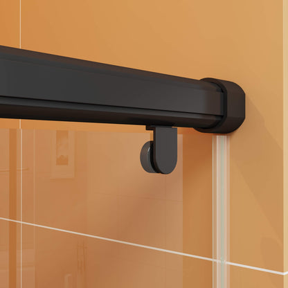 MCOCOD SS12 Soft-Closing Single Sliding Frameless Shower Door with Glass Fastener