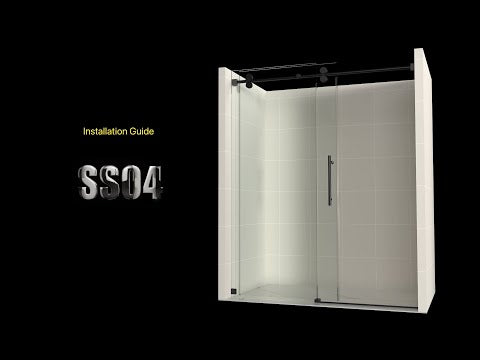 MCOCOD SS04 Shower Door - Installation Guide - Reversible Single Sliding Frameless Shower Door